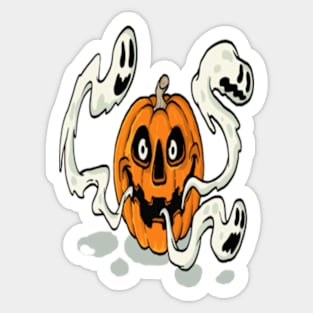 pumpkin happy halloween - design Sticker